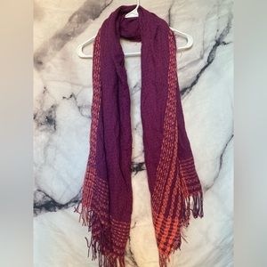 Cozy Purple and Coral Scarf